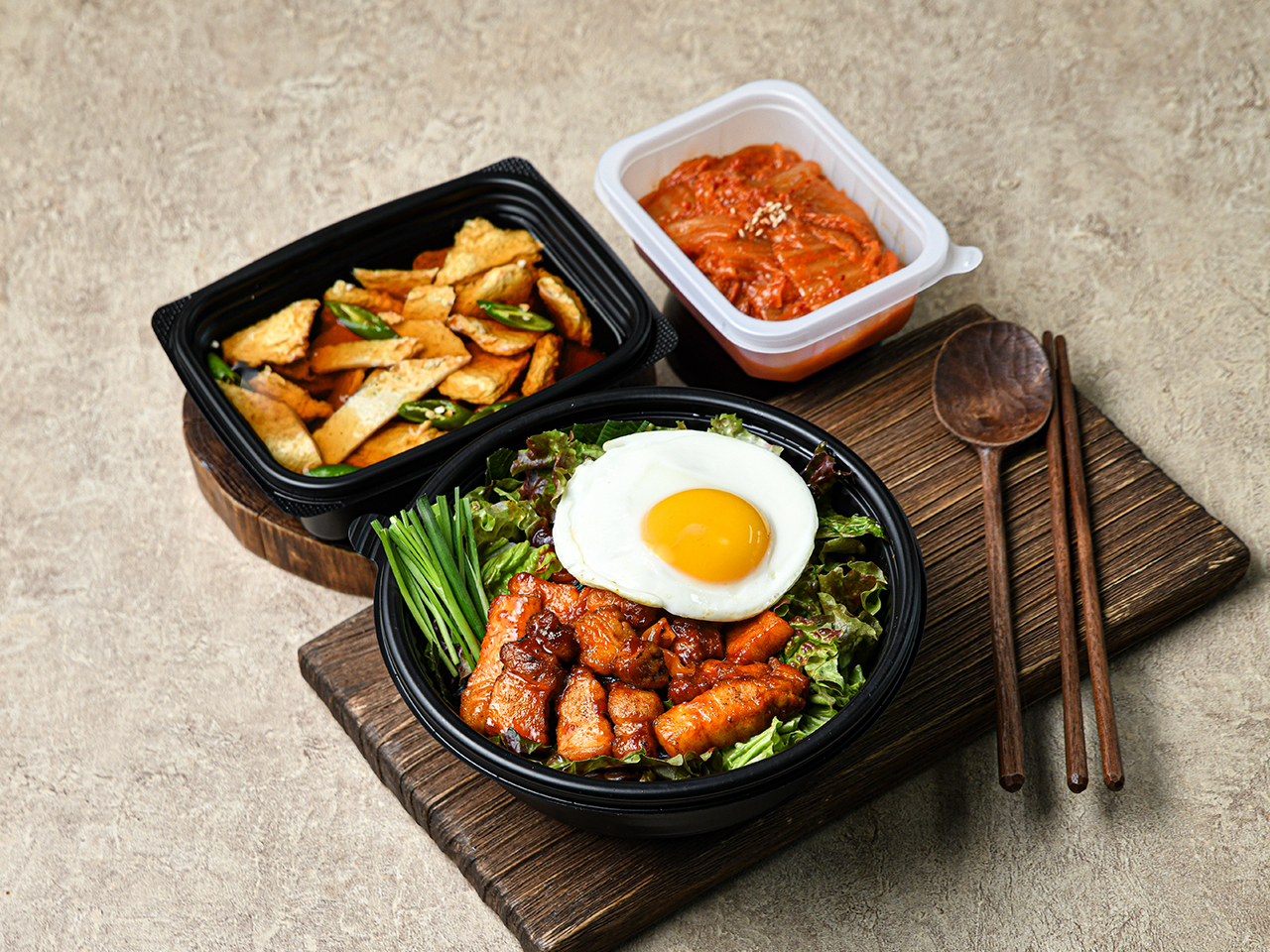 고기덮밥 1인 도시락 세트