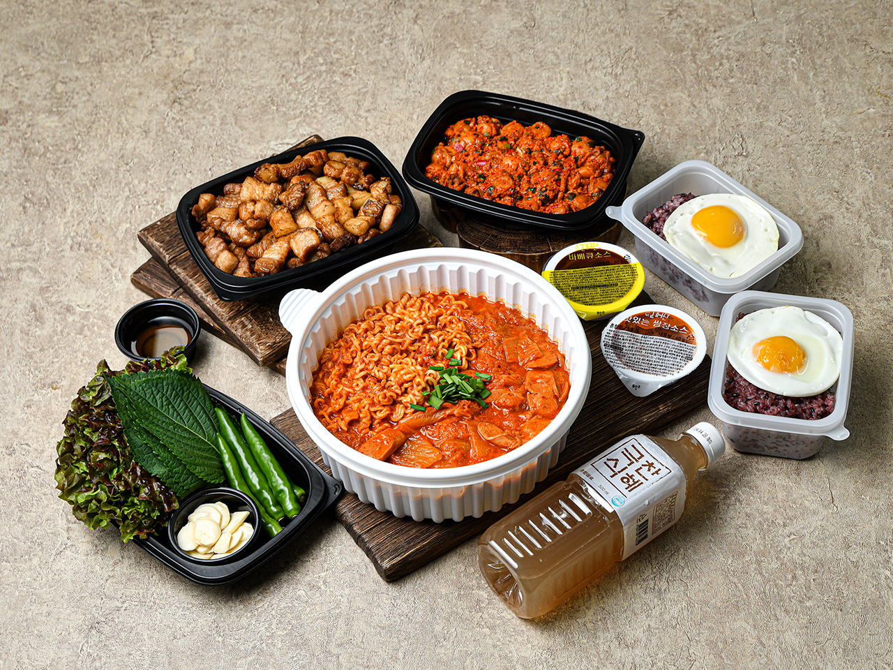 직화 고기 (500g) 라면짜글이 2인 세트